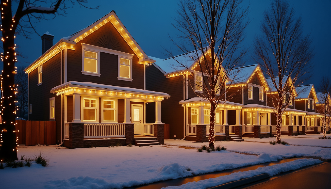 Townhome Christmas light coordination
